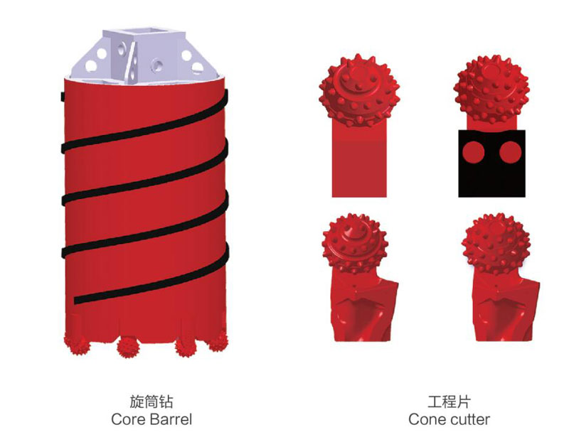 the details-of-core-barrel-roller-bit